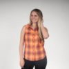 CHEMISE WOVEN ORANGE PLAID – Image 5