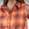 CHEMISE WOVEN ORANGE PLAID – Image 4