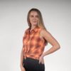 CHEMISE WOVEN ORANGE PLAID – Image 2
