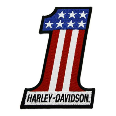 Harley-Davidson 3 pouces brodé RWB # 1 Logo petit écusson à coudre