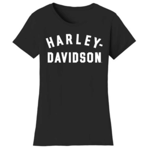 T-shirt à manches courtes Harley-Davidson® Forever Racer Font pour femmes - Noir