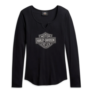 T-shirt à encolure crantée pour femmes