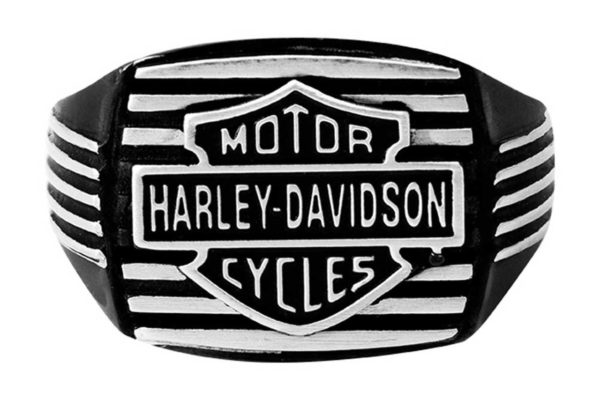BAGUE EN ACIER NOIR HARLEY DAVIDSON