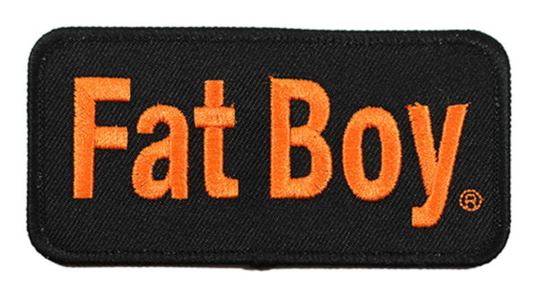 Écusson brodé Fat Boy - Noir et Orange