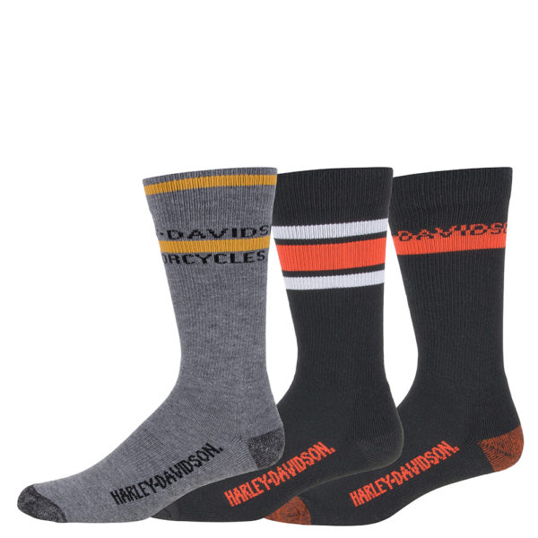 Pack de 3 paires de chaussettes Harley-Davidson pour homme et femme