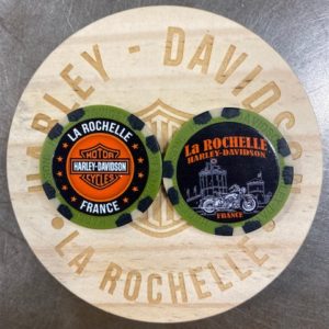 JETON POKER  HDLR Vert kaki