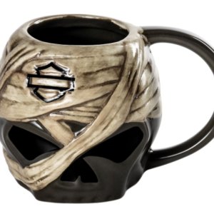 Tasse ouverte B&S avec crâne sculpté