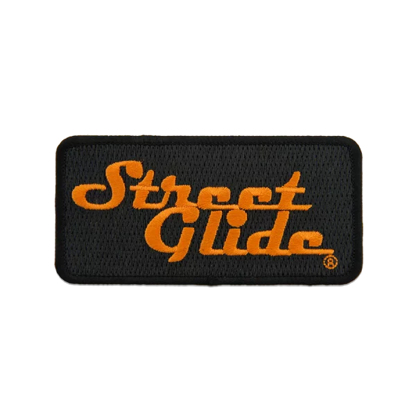 Écusson brodé Street Glide - Noir et Orange