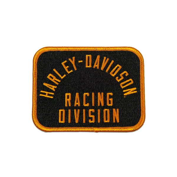 Écusson brodé Racing Division - Noir et Orange