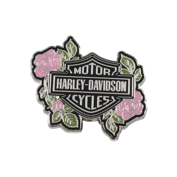 Pin's Fleur d'orchidée Harley Davidson