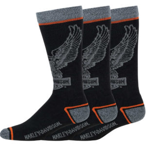 Lot de 3 paires de chaussettes mi-mollet Eagle Harley-Davidson®