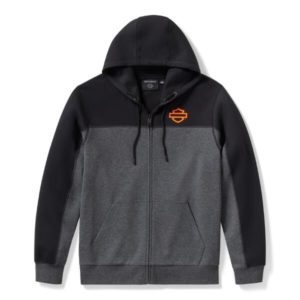 Sweat à capuche Tech Gaiter pour homme, gris et noir