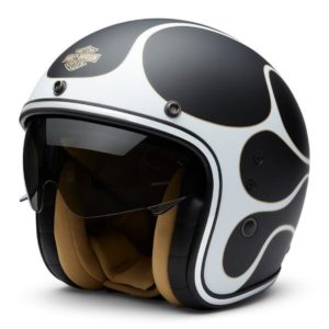 Casque jet Harley-Davidson Flames X14 noir mat