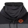 Sweat à capuche Tech Gaiter pour homme, gris et noir – Image 3