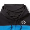 Sweat à capuche Tech Gaiter pour homme, bleu et noir – Image 3
