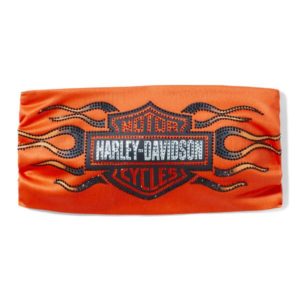 Bandeau Orange Strass Harley Davidson