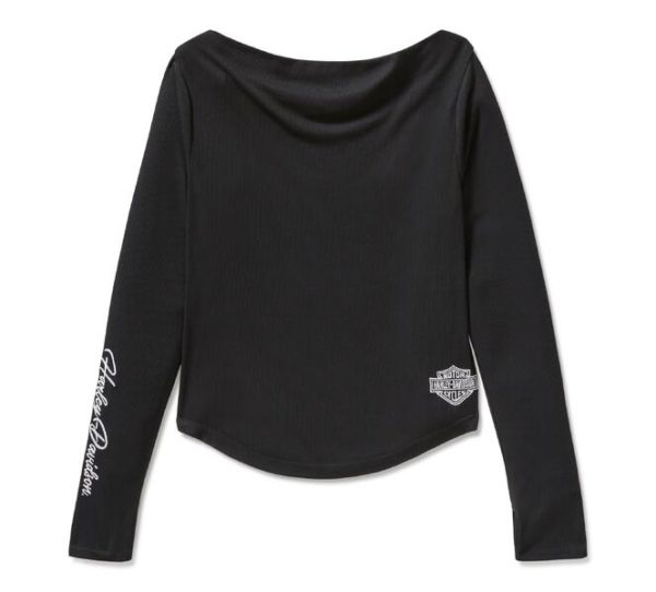 TEE-SHIRT MANCHES LONGUES COL CARMEN