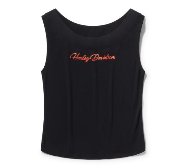 TOP FEMME ESSENTIAL BLING NOIR