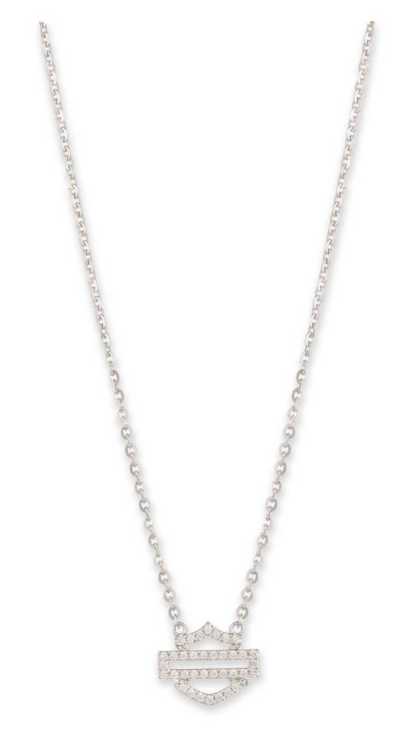 Collier Harley-Davidson® en argent et diamant de synthèse