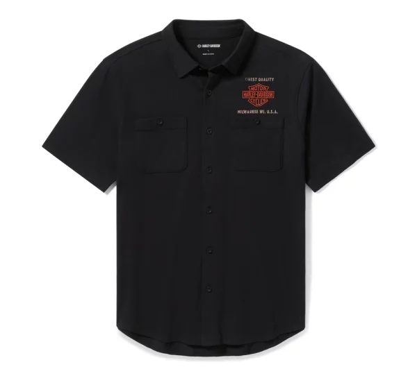 Chemise boutonnée en jersey pour homme, Parts & Service