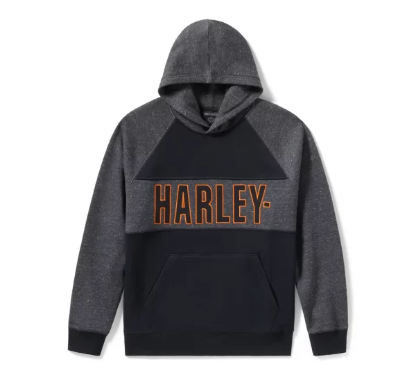 Sweat à capuche pullover Bar Font Colorblock