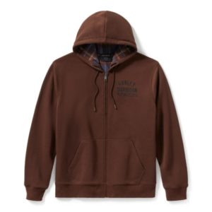 SWEAT À CAPUCHE ZIPPÉE MARRON
