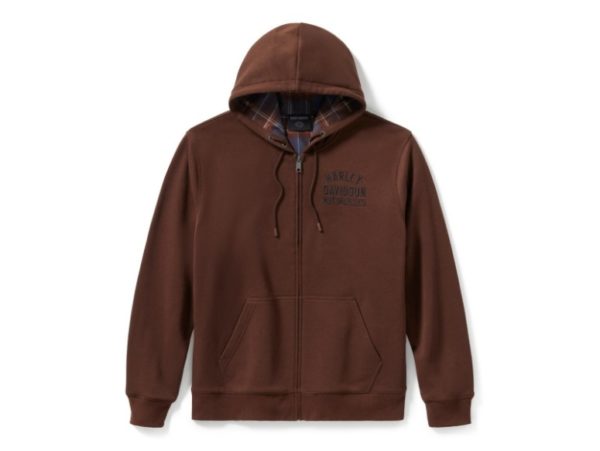 SWEAT À CAPUCHE ZIPPÉE MARRON