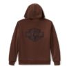 SWEAT À CAPUCHE ZIPPÉE MARRON – Image 3