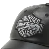 Casquette trucker en cuir Bling Bar & Shield – Image 3