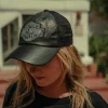 Casquette trucker en cuir Bling Bar & Shield – Image 4
