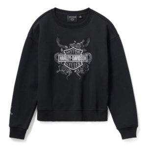 Sweat Serpent Rose Bling - Harley Black