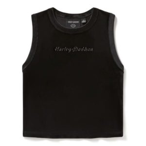 Débardeur à col rond en velours - Harley Black