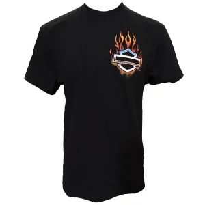 Tee-Shirt Harley-Davidson motif tête de mort Let's F*ing Ride