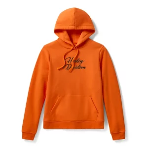 Sweat à capuche pullover Essential Bling pour femme - Harley Orange