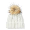 Bonnet à pompon avec patch en cuir – Image 2