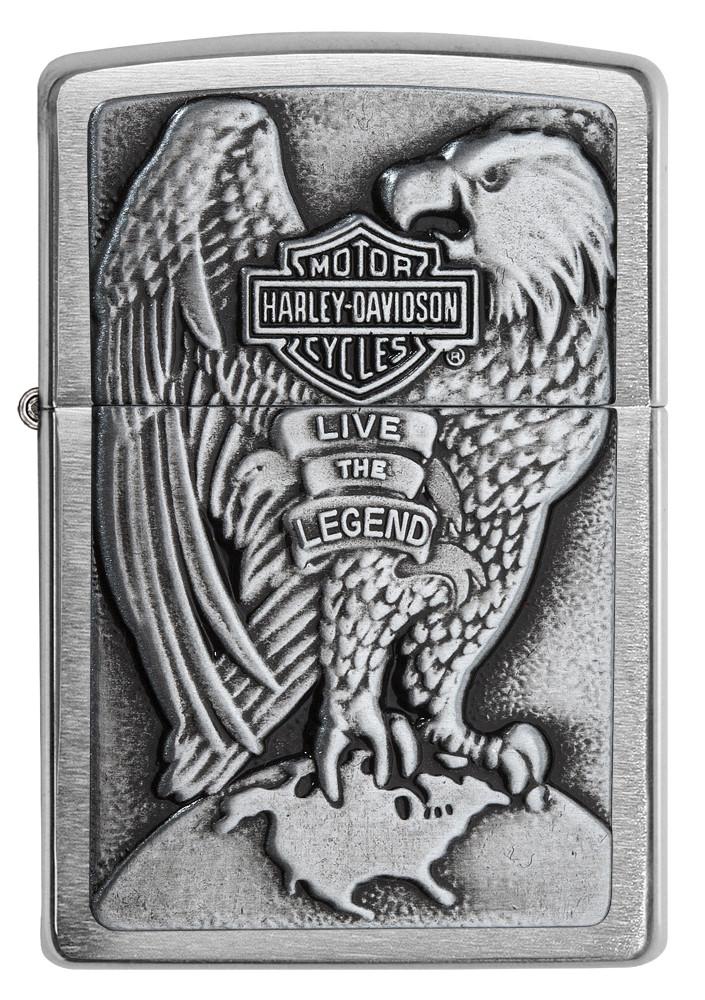 Zippo Harley Davidson à l'effigie Aigle sur un globe