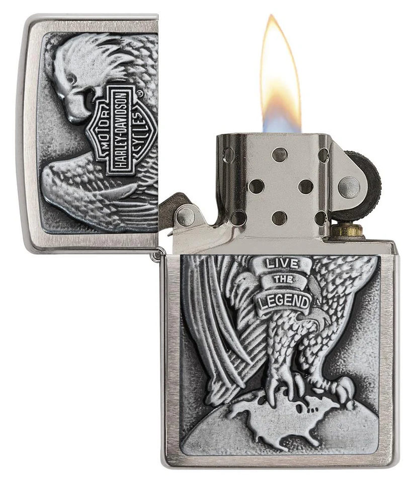 Zippo Harley Davidson à l'effigie Aigle sur un globe – Image 3
