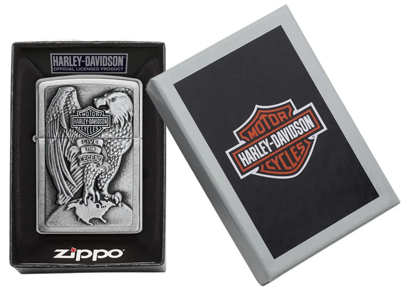 Zippo Harley Davidson à l'effigie Aigle sur un globe – Image 5