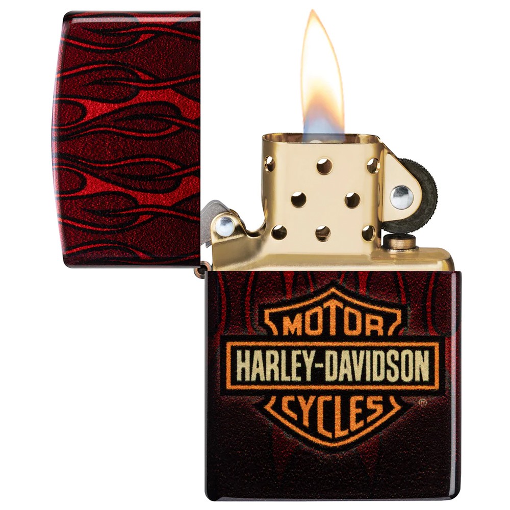 Zippo Harley Davidson Red Flaming – Image 4