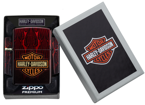 Zippo Harley Davidson Red Flaming – Image 6