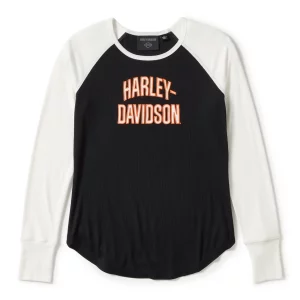T-shirt Essential à manches longues raglan - Harley Black & Cloud Dancer