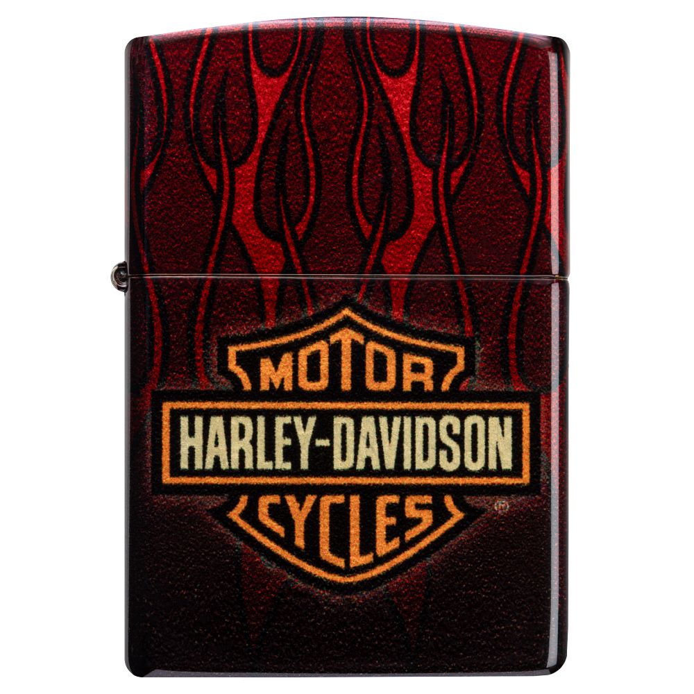Zippo Harley Davidson Red Flaming