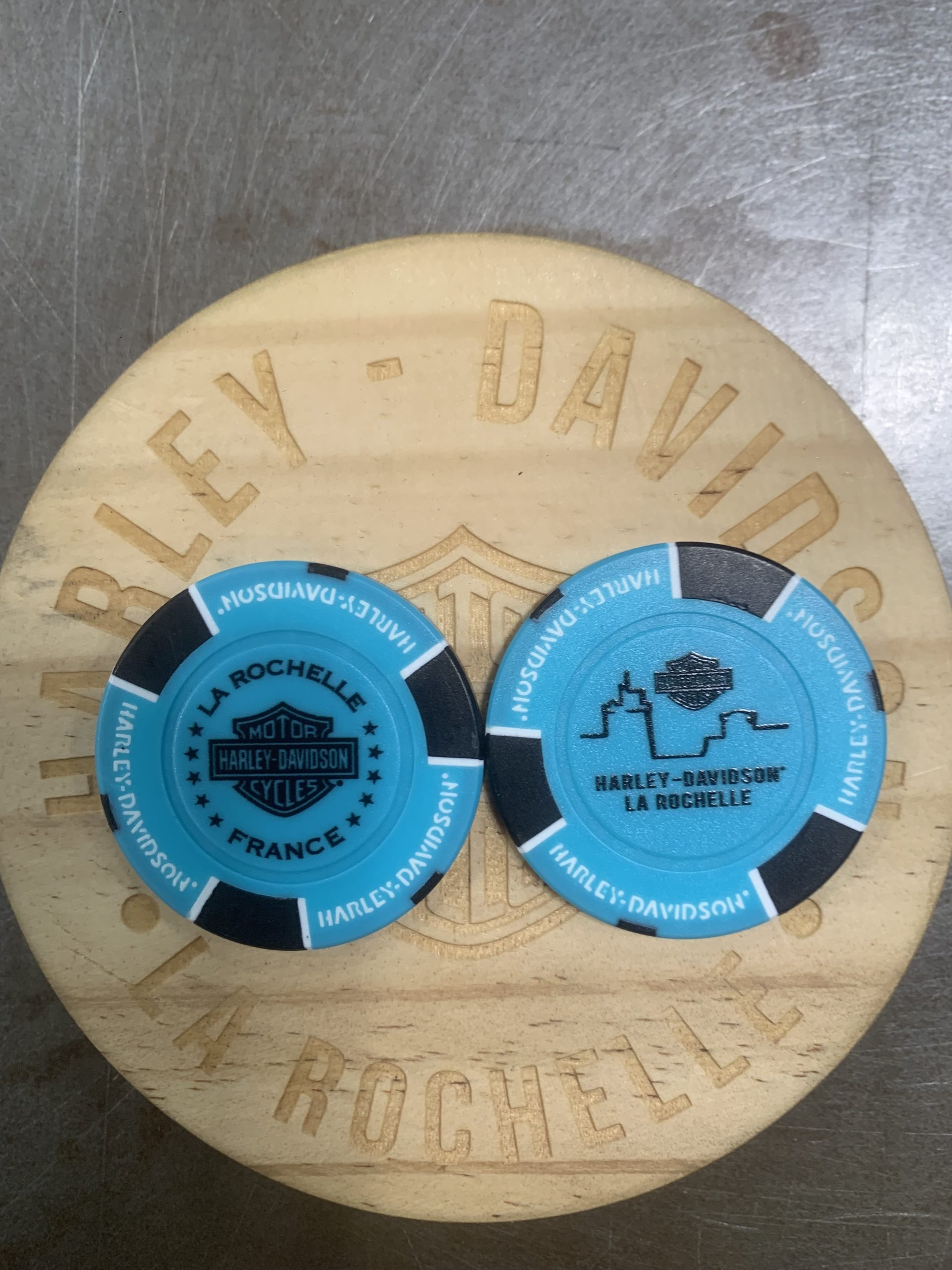 JETON POKER HDLR Turquoise