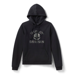 Sweat à capuche Willie G Skull Bling pour femmes - Harley Black