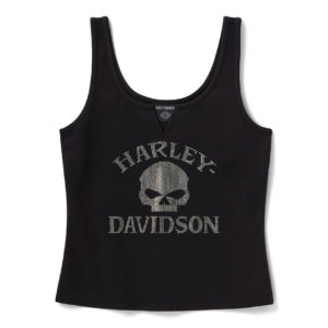 Débardeur Willie G Skull Bling pour femmes - Harley Black