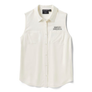 Chemise sans manches Willie G Skull Bling pour femmes - Cloud Dancer