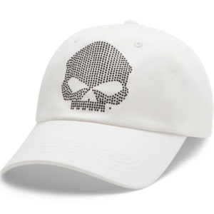 Casquette Willie G Bling Skull pour femmes - Cloud Dancer