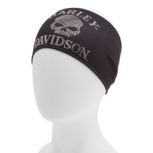 Bandeau Willie G Bling Skull pour femmes - Harley Black