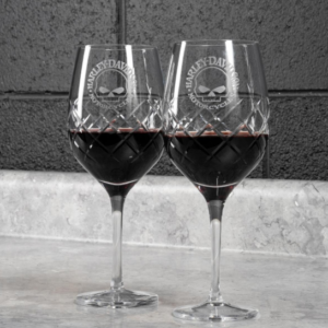 Ensemble de verres à vin en cristal HD Willie G. Skull