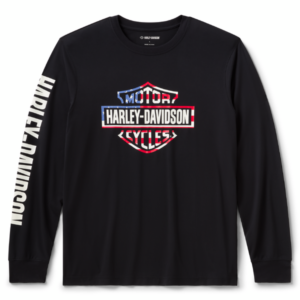 Chemise Stars & Stripes à manches longues pour hommes - Harley Black